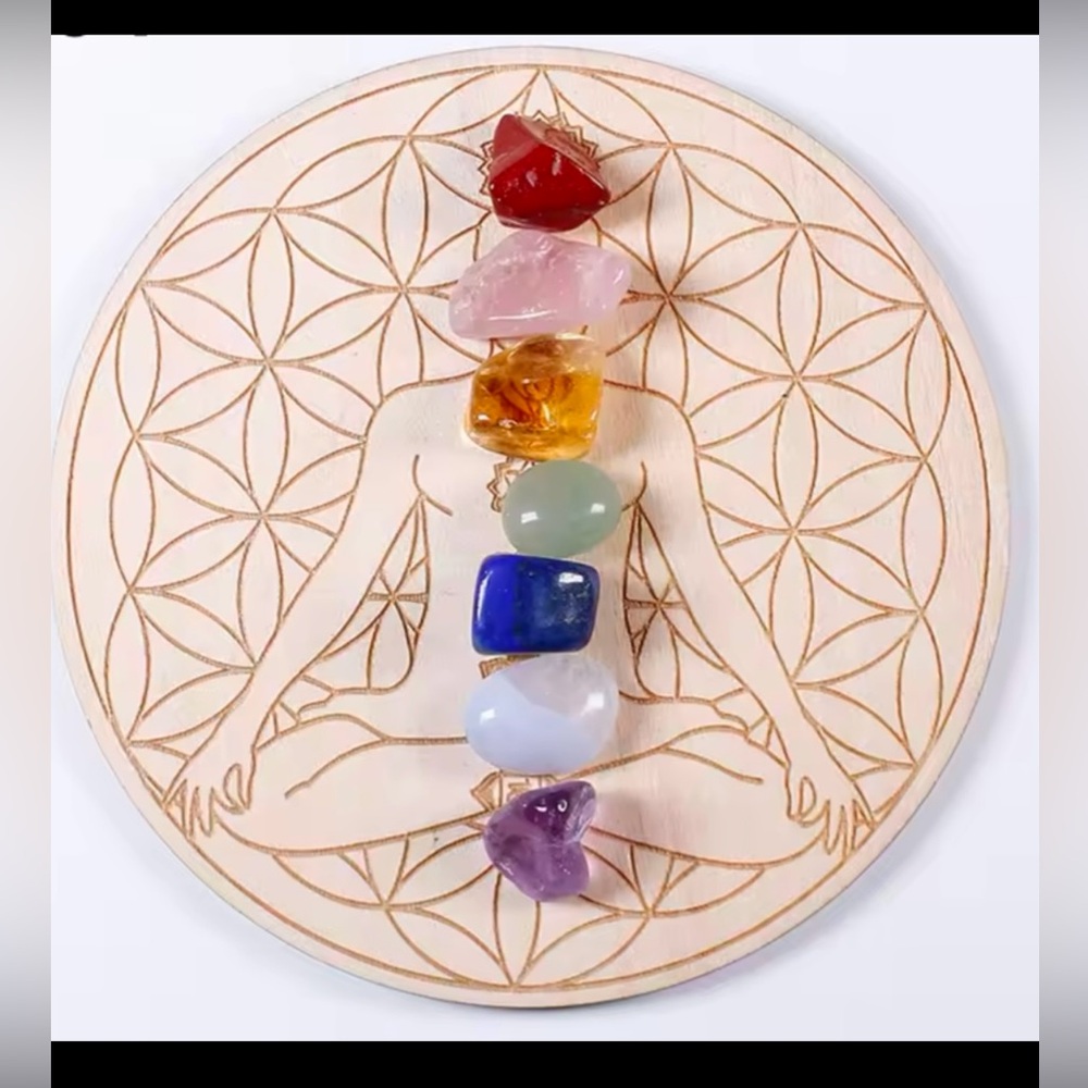$5 CHAKRA NATURAL STONE SET. NEW. $5 WHEN BUNDLED WITH 3 OR MORE ITEMS